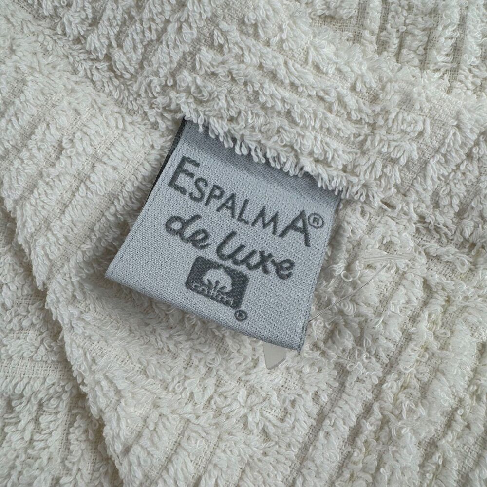 EspalmA de Lux Terry Cloth Hotel Quality Shower Curtain 70x70 Off White NEW Read